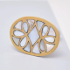 Mother of Pearl Golden and White Finish Knobs for Cabinet